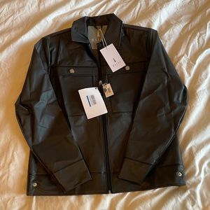 Rains Boxy Jacket in Transparent Black